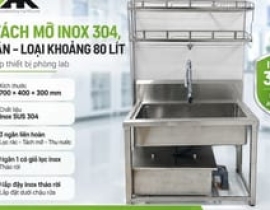 Bể tách mỡ inox 304, 3 ngăn – loại khoảng 80 lít
