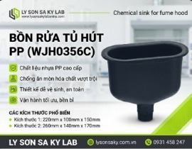 Chậu rửa hóa chất cho tủ hút 