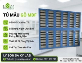 Tủ để mẫu bằng gỗ MDF 