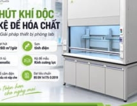 Tủ hút khí độc có kệ để hóa chất