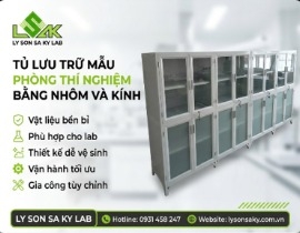 Tủ lưu mẫu thí nghiệm bằng nhôm kính