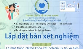 Lắp đặt bàn xét nghiệm Trung tâm Y tế Tp. Quy Nhơn