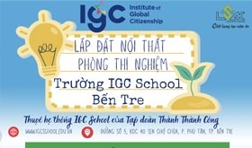 Thi công lắp đặt nội thất phòng thí nghiệm Trường IGC School Bến Tre