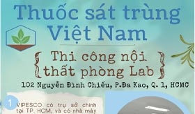 Thi công cải tạo phòng thí nghiệm Thuốc Sát Trùng Việt Nam